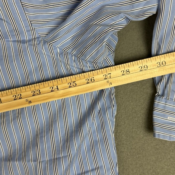 Lot of 3 Ralph Lauren Classic fit + Custom Mens XXL 2XL Blue Stripe Button Down - Picture 14 of 15